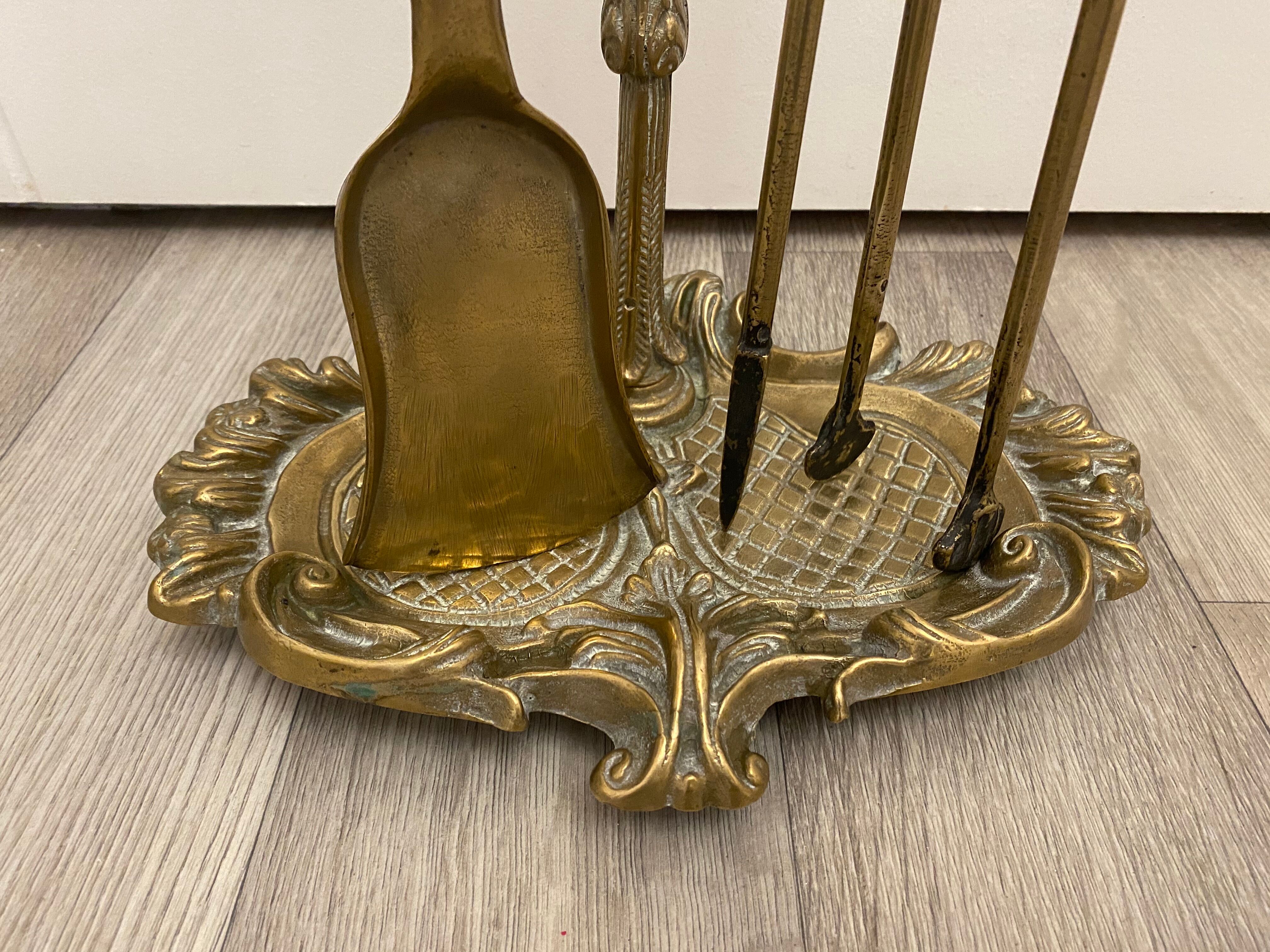 19th-century brass chimney servant Louis Philippe