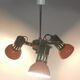 Hanging lamp 3 orientable spots, Aluminor France, 1970