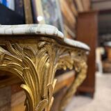 Gilded wooden console table – 1960s