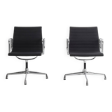 Set of 2 Vitra Aluminium Group chairs model EA108