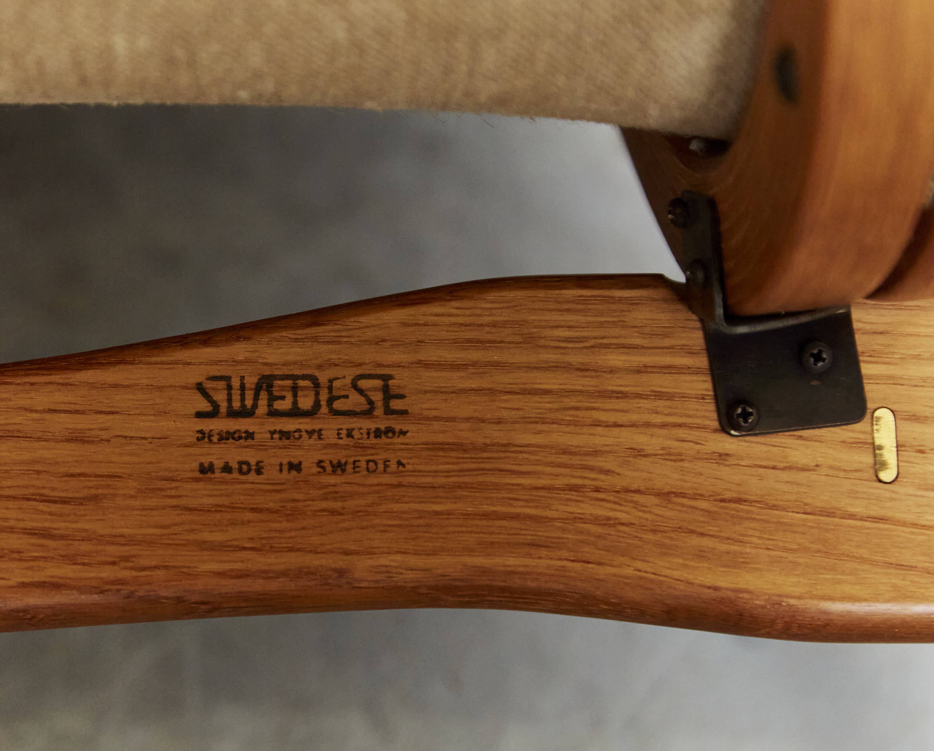 Fauteuil et repose-pieds Lamino par Yngve Ekström pour Swedese