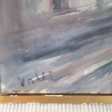 Old oil painting on canvas signed
