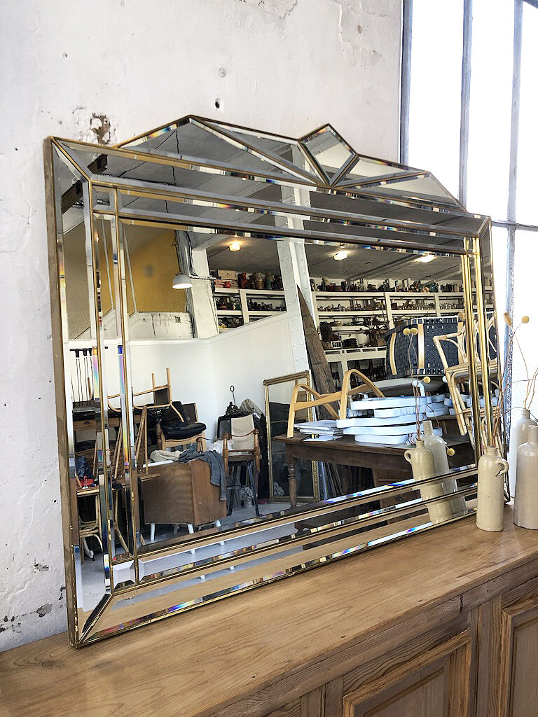 Italian design milked gold mirror