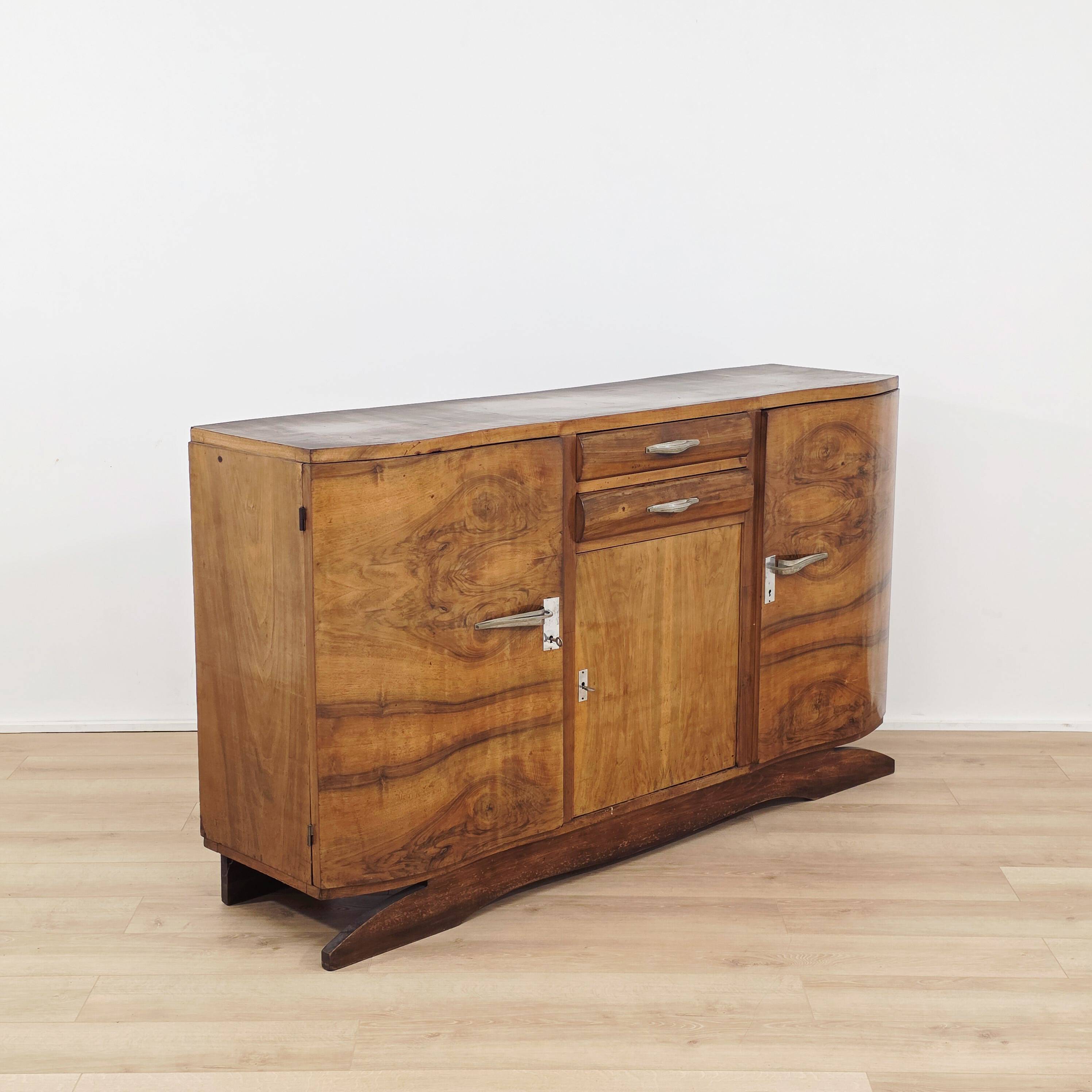 1930s Art Deco walnut sideboard