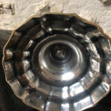 Bougeoir ancien en bronze argenté