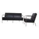 Leather sofa & armchair by Gunilla Allard 1990's