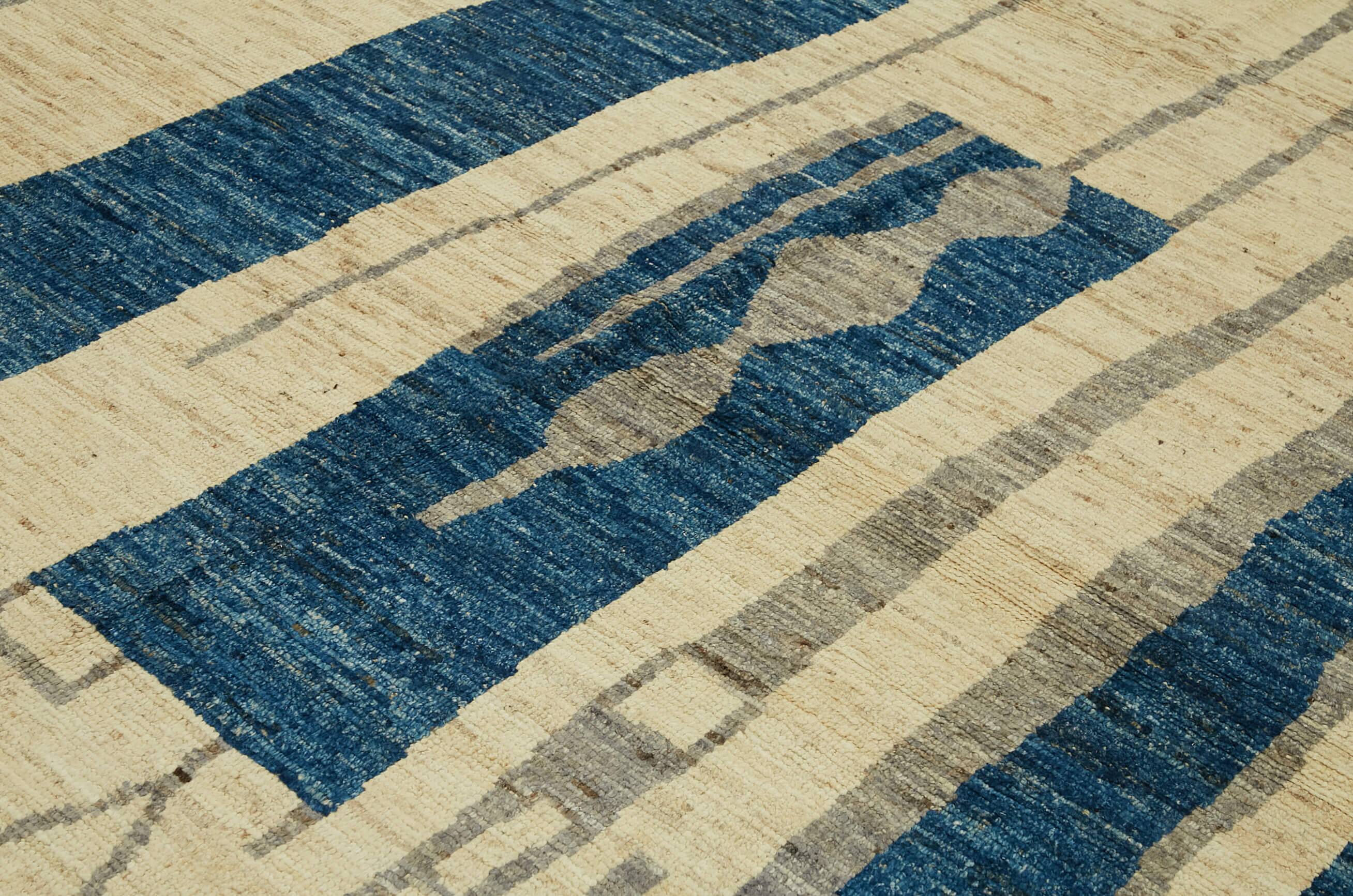 Handmade Tribal Decorative 280 cm x 370 cm Beige Wool Carpet