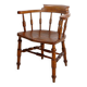 Elm armchair with curved back