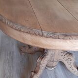 Oval wooden table with extensions