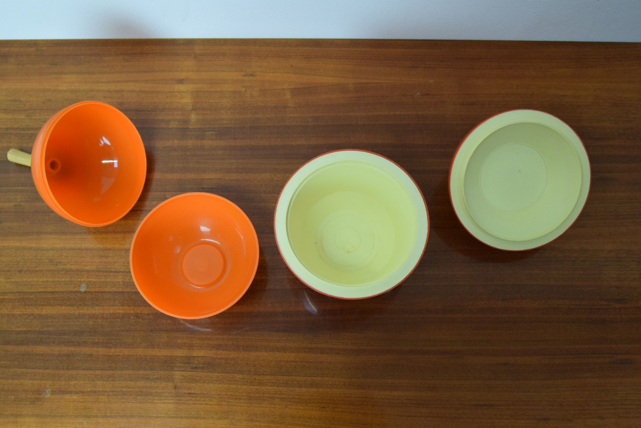 Set of mid-century plastic boxes,1970's