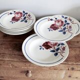 Set of 9 hollow plates Luneville
