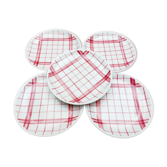 Assiettes plates Moulin des Loups torchon