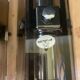 Pair of 70s smoked glass wall lights