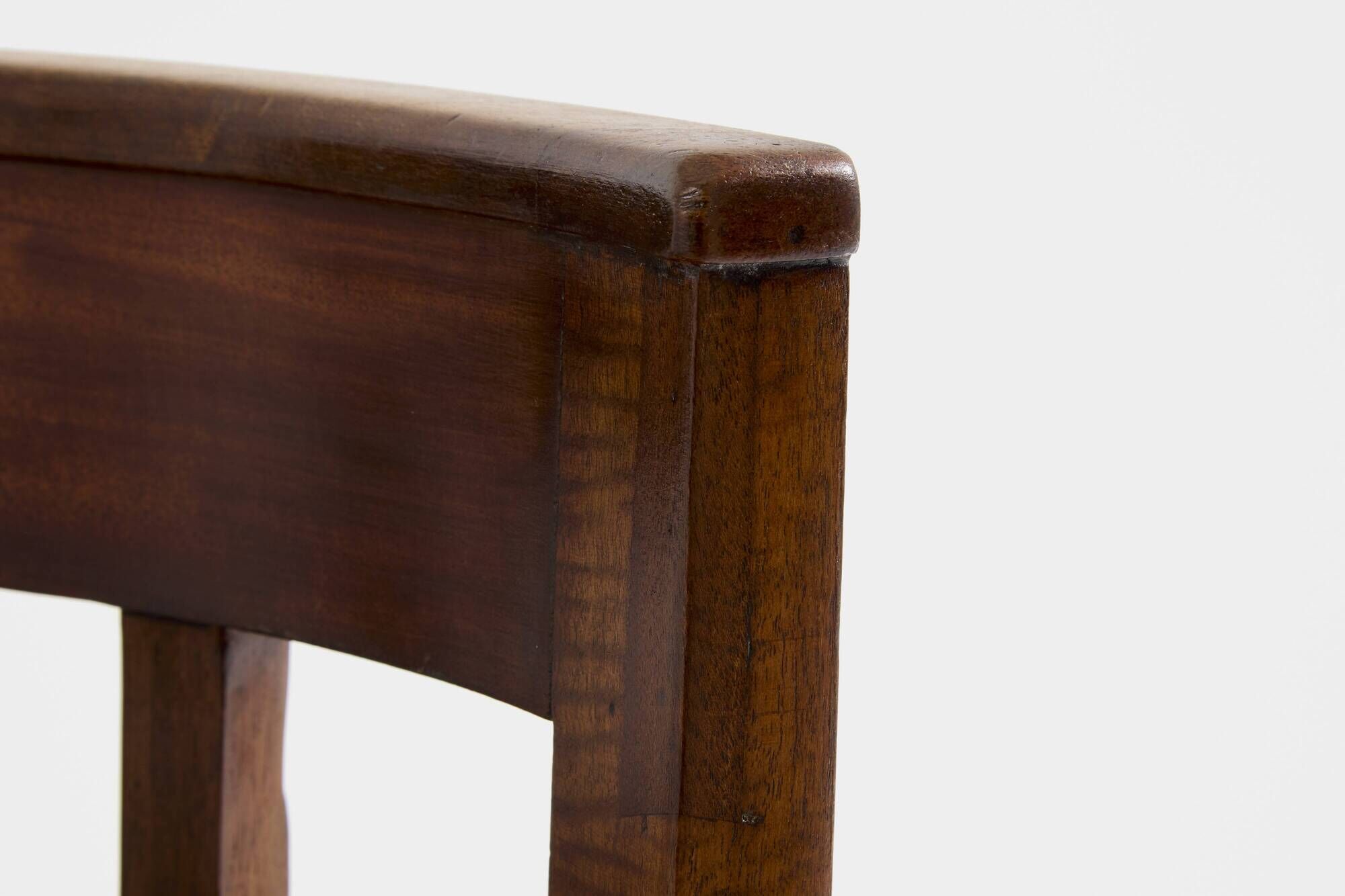 Paul T. Frankl pair of wavy walnut and mohair velvet chairs 1933