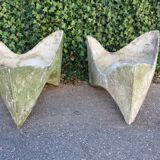 Pair of "Tooth" Planters by Willy Guhl