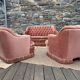 Living room 3 pieces velvet toad