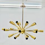 Beautiful Handcrafted Mid Century Sputnik Chandelier |Raw Brass Ceiling Lights|24Arms Modern Fixture