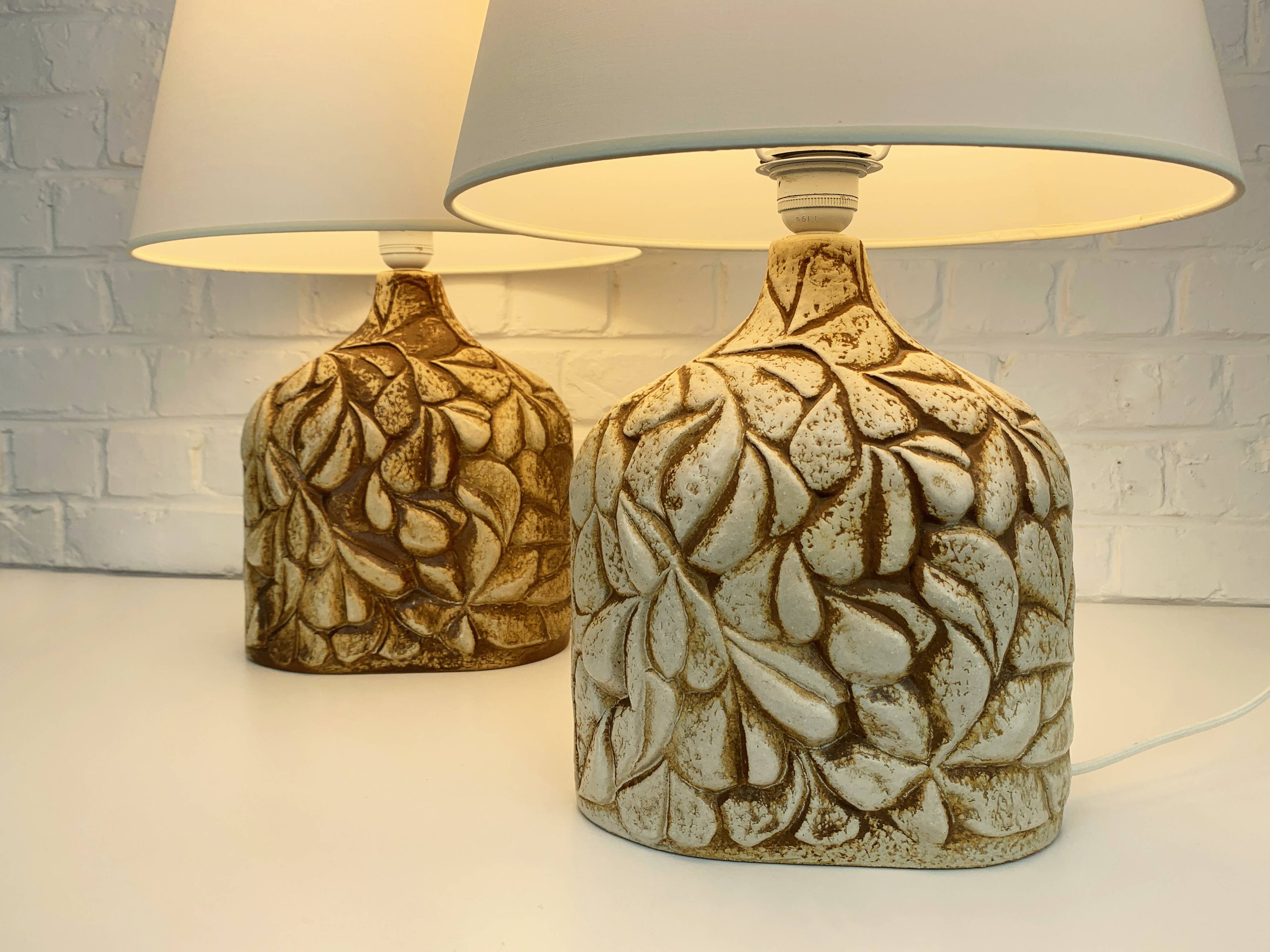Pair of large Soholm ceramic lamps by Haico Nitzsche, Denmark
