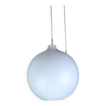 Suspension scandinave vintage opaline XL Louis Poulsen 40 cm