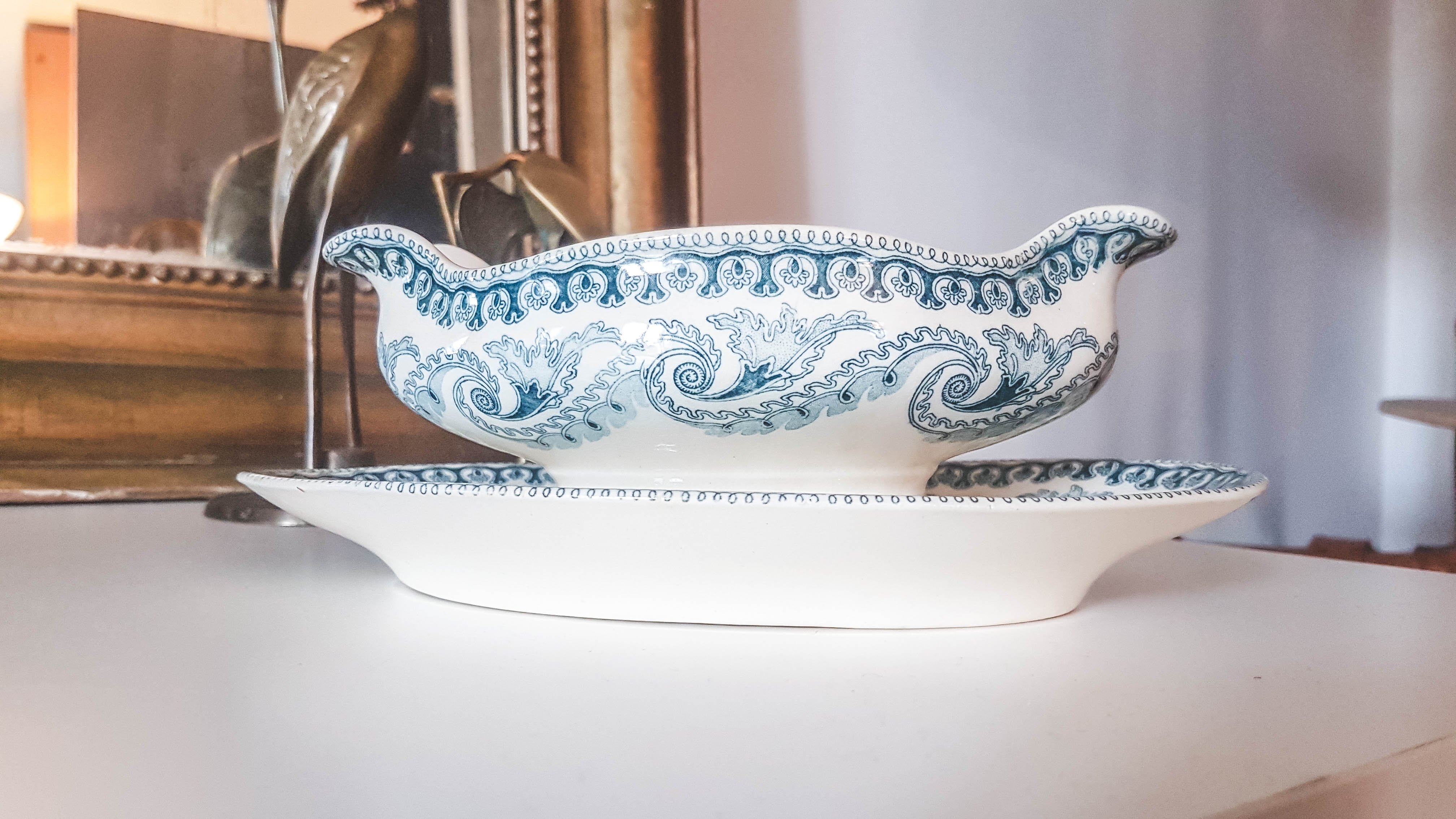 Saucière porcelaine Emile Bourgeois | Selency