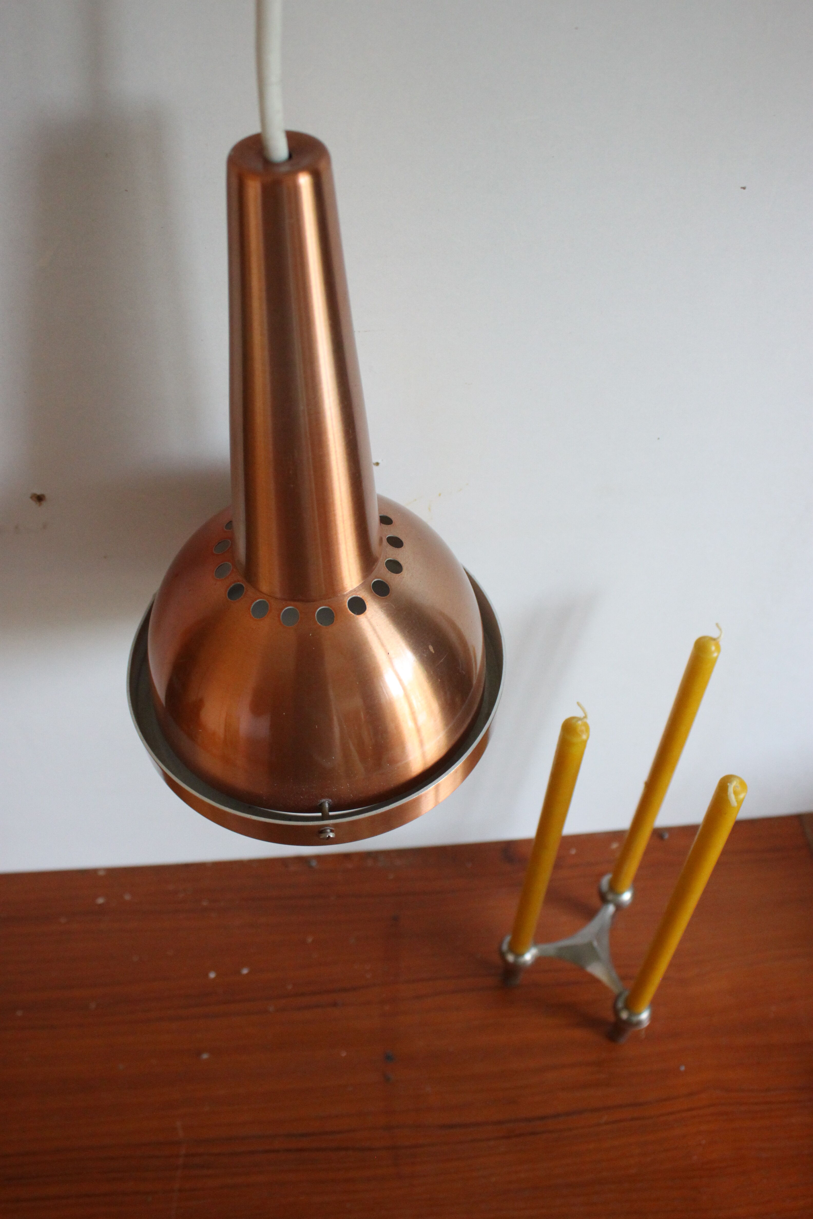 Small suspension copper way space age eyes-ball