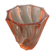 Vase rosé à facettes
