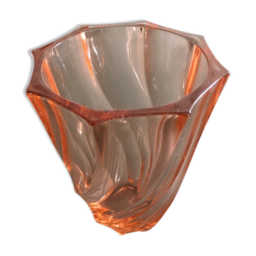 Faceted pink vase
