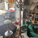 Rattan coat rack