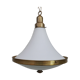 Dutch two tone opaline and brass pendant light