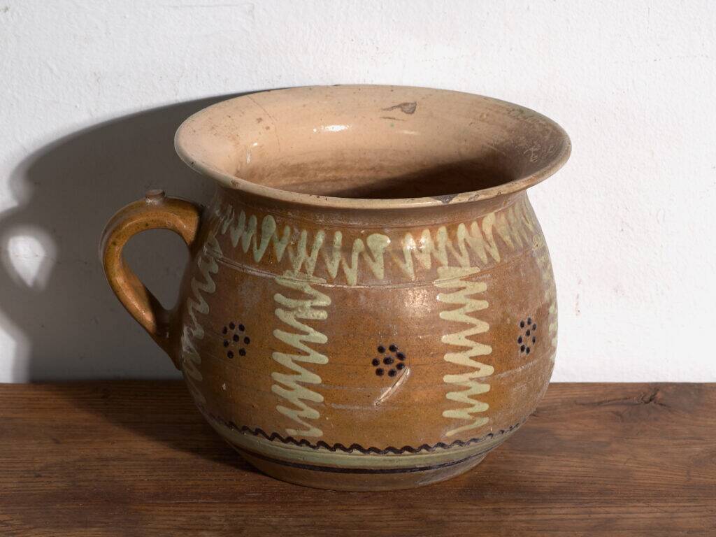 Old glazed ceramic pot – Central Europe, around 1930