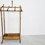 Porte-parapluie en faux bambou de style chinoiserie, années 1960