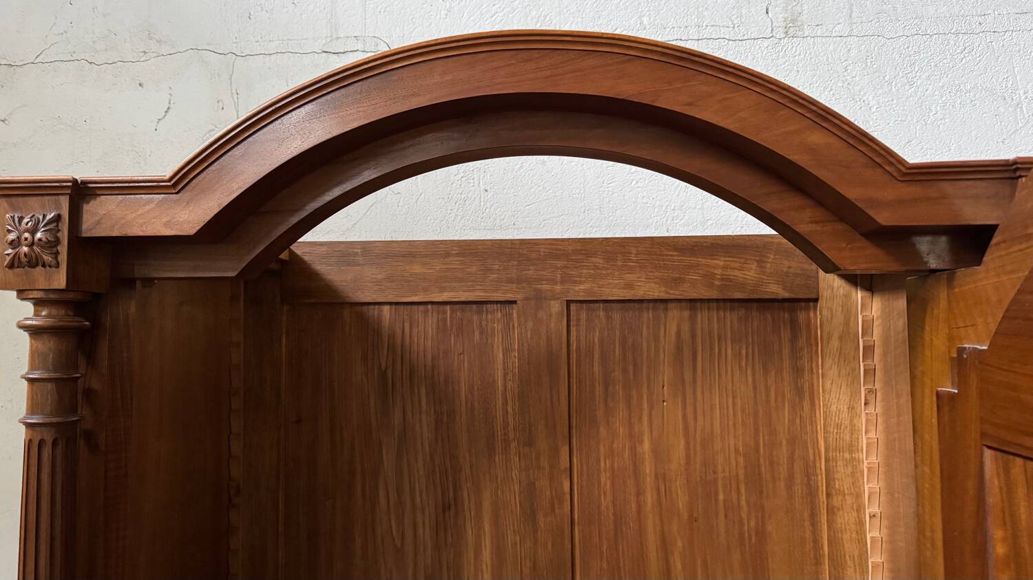 Antique walnut bonnetiere