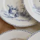 6 antique flat plates Creil and Montereau Téniers service