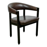 Italian Arm Chair Club Chair in Leather 1980s