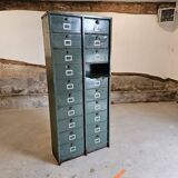 Clamshell furniture / Industrial metal furniture with two Strafor columns