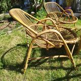 Vintage rattan lounge set