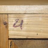 Vintage hand-carved wardrobe in Art Nouveau style.