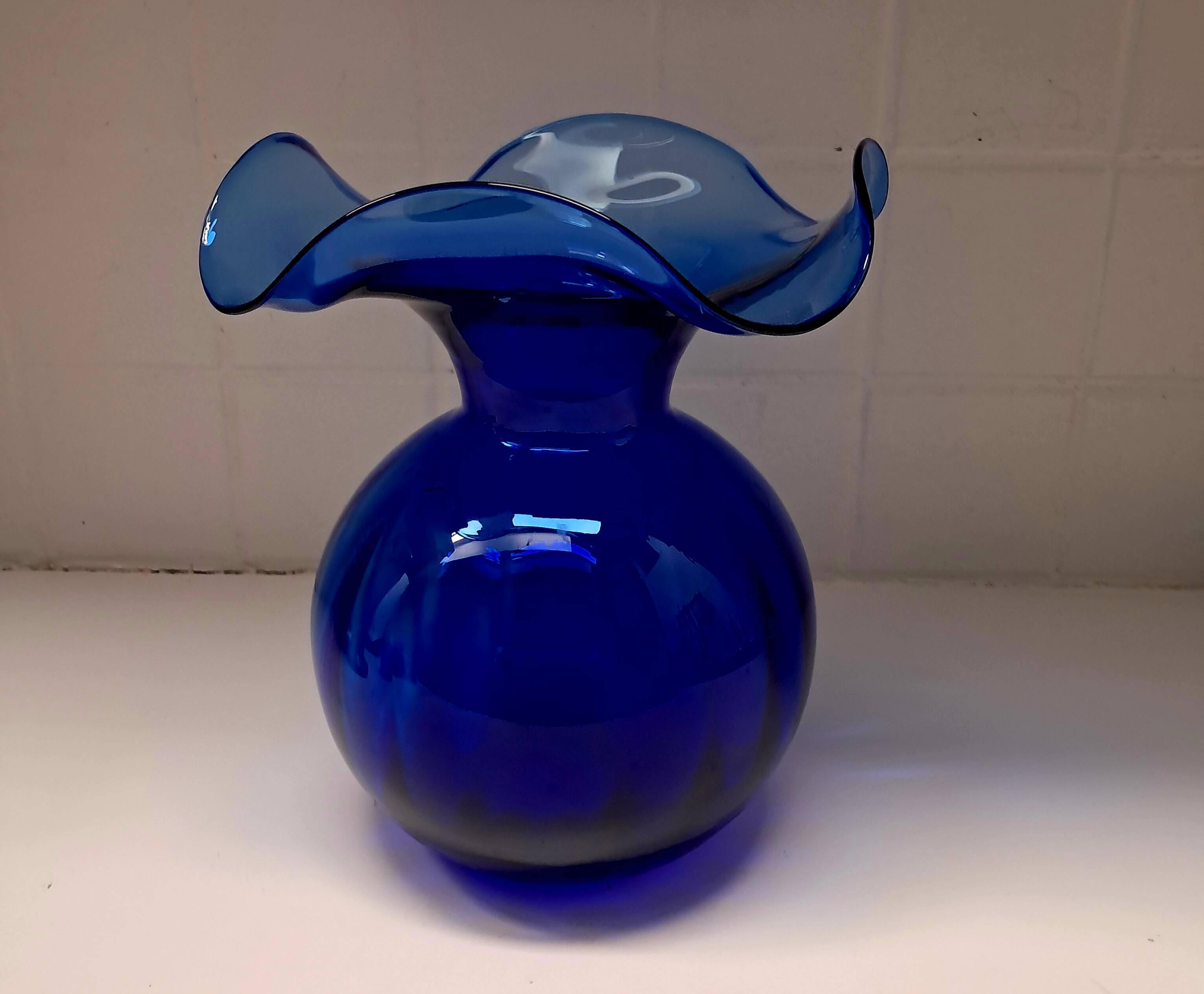 Blue Crystal Vase Lancel