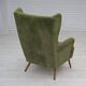 1960s, Scandinavian design, highback armchair, furniture velour.