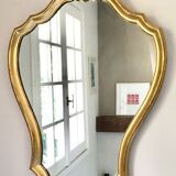 Baroque mirror gilded wood frame 52x74cm