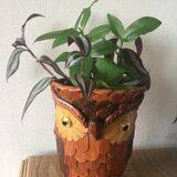 Owl wicker basket