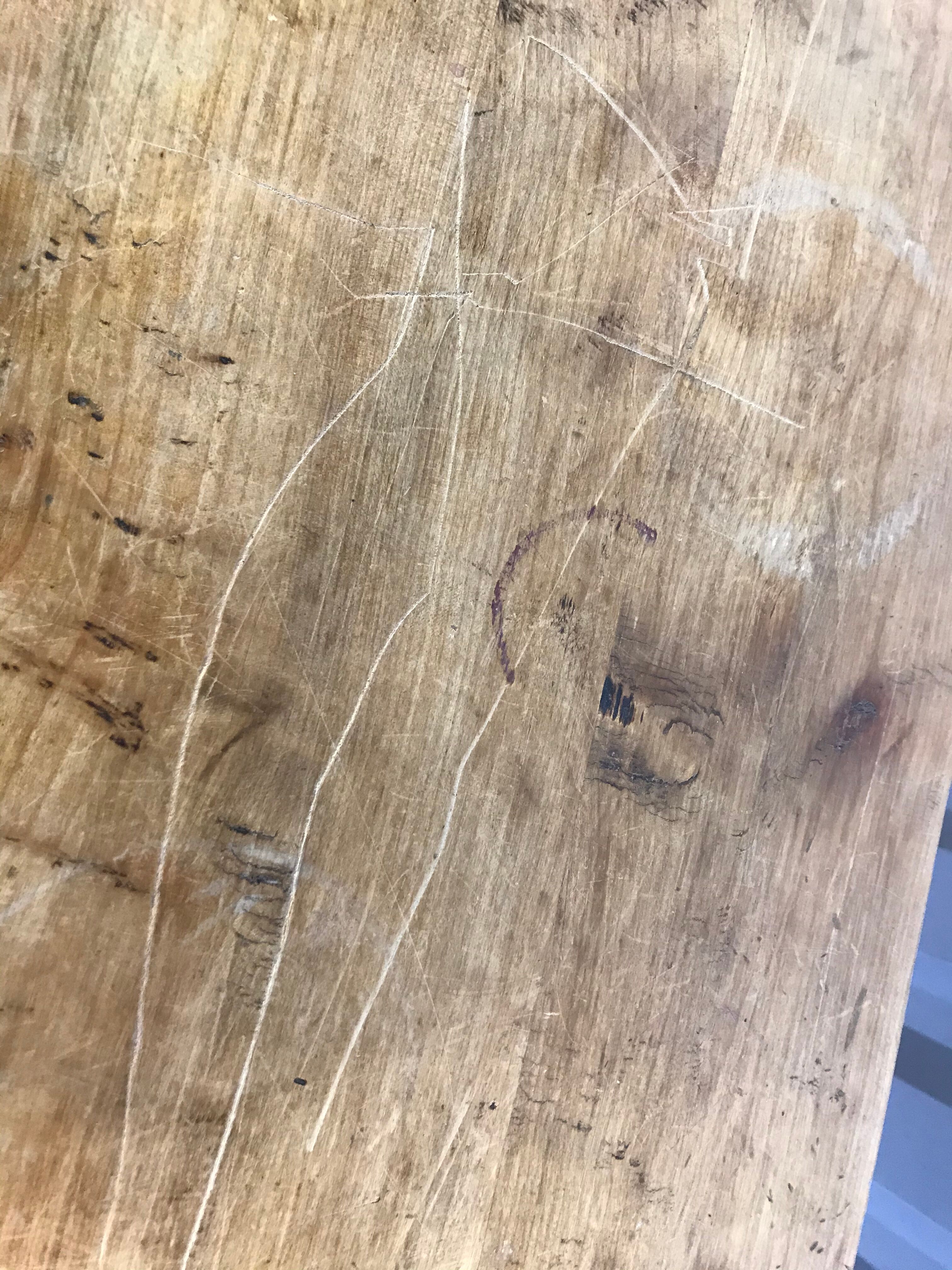 Farm table with built-in extensions 336 cm