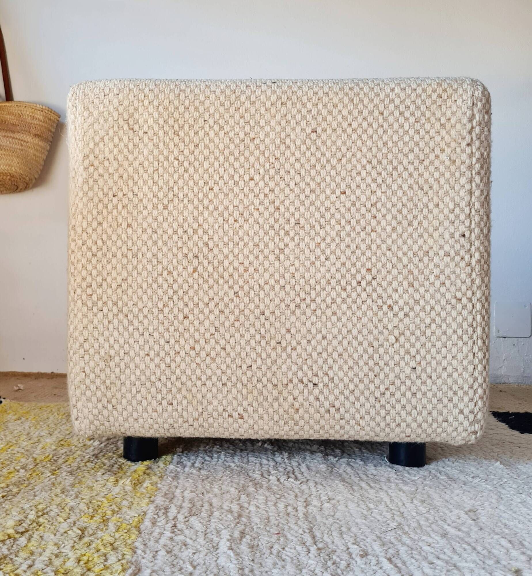 Vintage wool armchair, International Furniture Paris - 70s