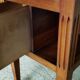 Vintage wooden side table with trompe-l'œil system.