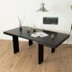Postmodern desk from the 1980s in black stained ash veneer