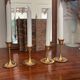 Set of vintage Scandinavian candlesticks