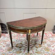 Half-moon table in mahogany from the Louis XVI period, 18th century.
