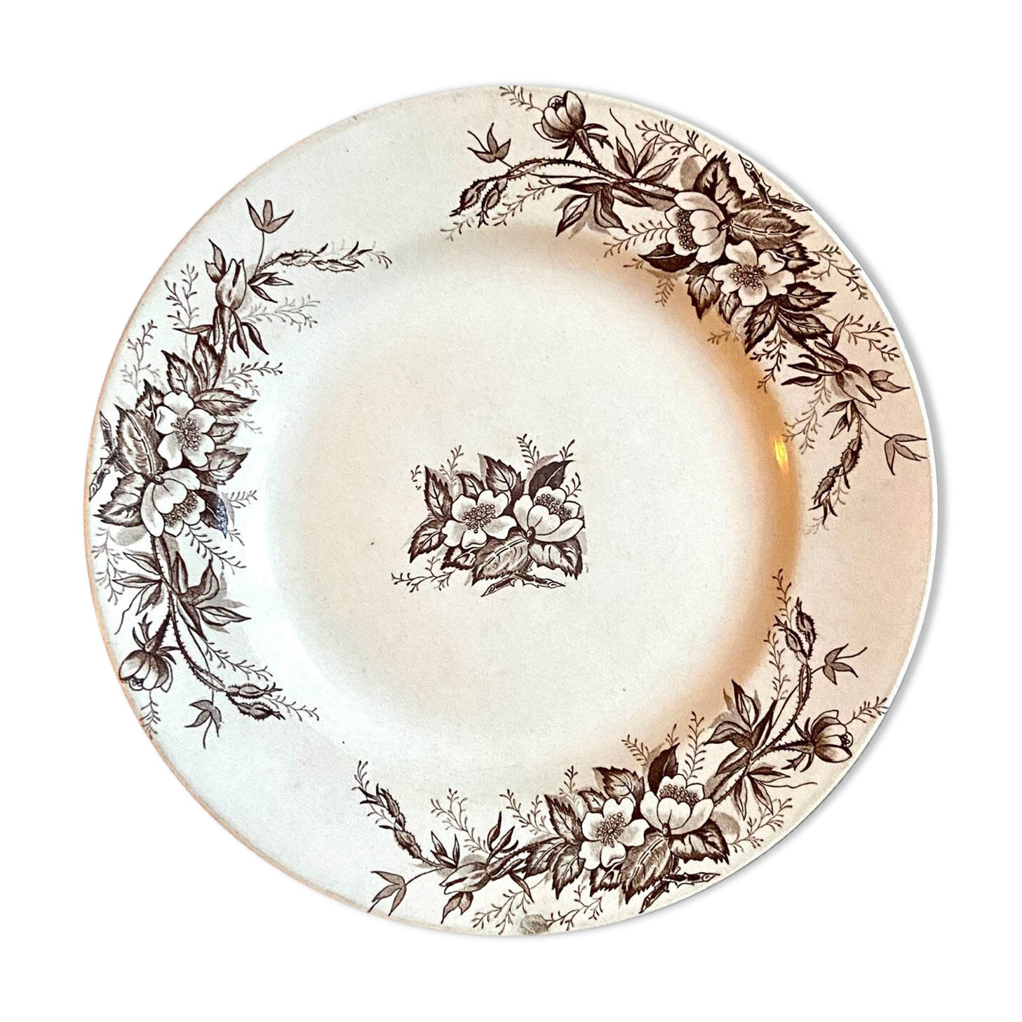 Round plate in iron earth HB & Cie