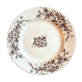 Round plate in iron earth HB & Cie
