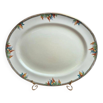 Plat ovale en faïence anglaise Homeleigh Ware Arcady – années 1930